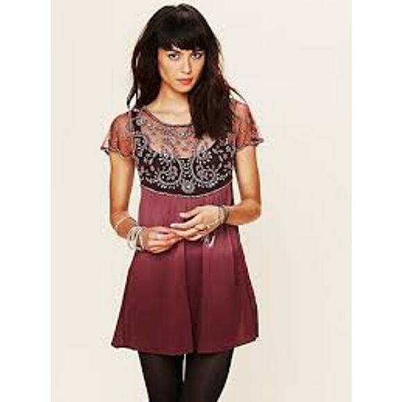 Free People Women's Embellished Palms Tunic - Size M - Picture 5 of 9